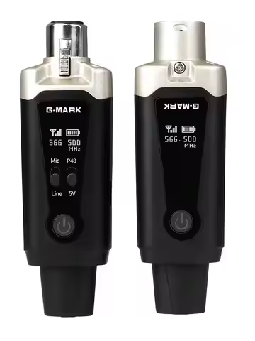 Wireless Microphone System G-MARK GX1.1 UHF XLR Adapter 16 Channels Audio Transmitter And Receiver F