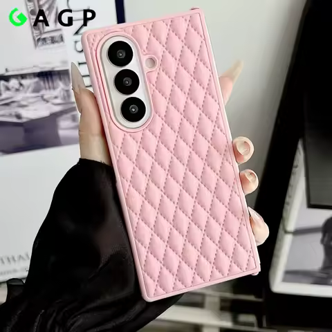 Luxury Fold 7 Case Diamond Texture Business PU Leather Case for Samsung Galaxy Z Fold 7 6 5 4 3 5G F