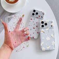 3 ชิ้น เคสโทรศัพท์ TPU นิ่มใสกันกระแทกพร้อมภาพวาด UV ลายดอกไม้, ใช้ได้กับ , Galaxy S25/S25+/S25 Ultr