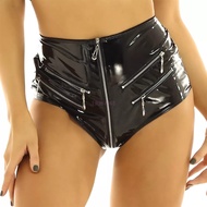 [Love Her Wardrobe] Highlight PVC Patent Leather Sexy Open Shape Sexy Shorts No Odor Accurate Size