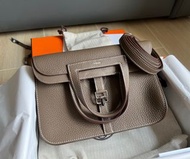 [全新] Hermes Halzan 25 Etoupe (大象灰) 銀扣
