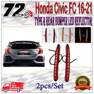 Honda civic fc type r rear bumper led reflector lamp lampu belakang READY STOCK