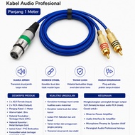 1 XLR Female Stereo to 2 RCA Audio Cable