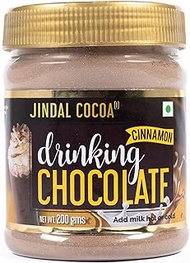 Jindal Cocoa Drinking Chocolate Cinnamon Flavored Powder for Hot and Cold Chocolate Drink- 100% Vegetarian, No Artificial Colors and Preservatives, No Trans-Fat (200 Gm)