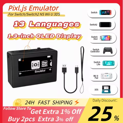 Emulator for Switch/Switch2 NS Wii U 3DS Pixl.js Emulator Simulator NFC Replacement Emulator Bluetoo