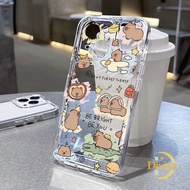 Casing Transparent Silicone Cartoon Capybara Suitable for iPhone 11 13 7P/8P X/XS XR-DE