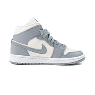Nike Nike AJ1 Men Women Air Jordan 1 Gray White Retro Basketball Shoes Casual Sneakers BQ6472-115