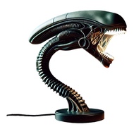 Alien Creature Light Holder Resin Alien Statue Light Stand Desktop Decoration Lamp Holder Gift for A