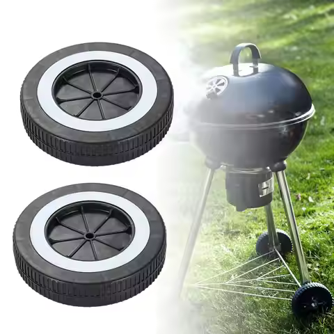 2Pcs BBQ Wheels Replacement Wheels Parts Sturdy Lightweight Hand Truck Tires Gas Grill Wheels for Ba