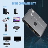 New Bluetooth dual-mode 8K HDMI Splitter 1 In 2 Out 8K@60Hz 4K@120Hz HDMI 2.1 Bidirectional Switch 2 In 1 Out Two-Way Switcher Adapter 2X1 1X2 Converter