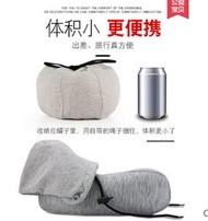Natural latex hooded u-shaped pillow neck neck pillow travel aircraft cervical pillow