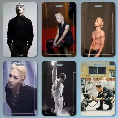 Taeyang Kpop B-BigBang ID Card Holder Lanyard Covers Women Men Work Permit Holder Students Kids Bus 