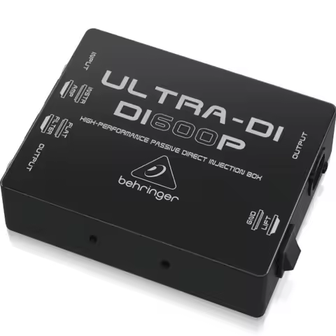 Behringer Ultra-DI DI600P Professional Passive DI-Box,Black for the direct connection of instruments