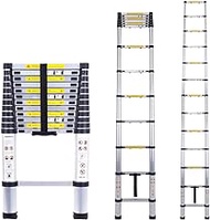 Telescoping Ladder Telescopic Ladder Multi-Purpose Aluminium Telescoping Ladder Extension Extend Portable Ladder Foldable Ladder (Size : 6.1m) (Onecolor 2m) Beauty Comes