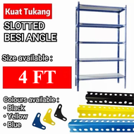 4' Besi Angle Rak Lubang / Slotted Angle Bar 4ft / DIY Shelf Rack