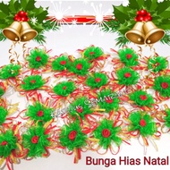READY TO SHIP CHRISTMAS THEMED DECORATIVE FLOWERS (10PCS) UK. KURLEB 7CM