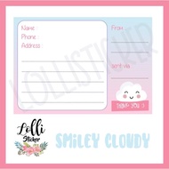 Smiley Cloudy Address Sticker Online Shop Shipping Label Sticker/ Address Label/