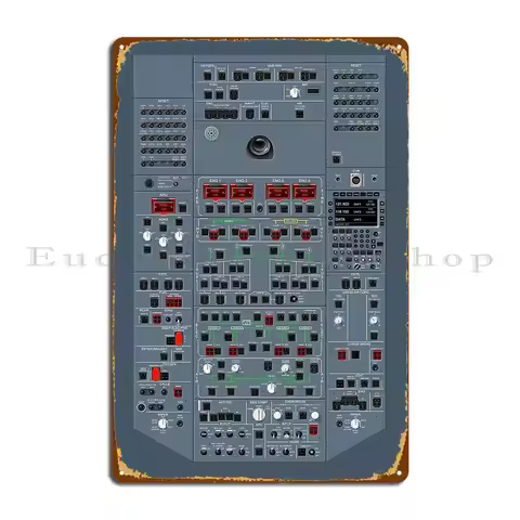 Airbus A380 Overhead Panel Metal Plaque Wall Decor Living Room Bar Designs Cinema Tin Sign Poster