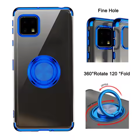 Case for Sharp Aquos Sense 8 7 Plus 6 4 R8 R7 Wish 3 Cover Plating Finger Ring Bracket Car Holder So