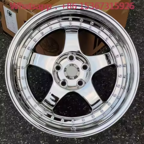 18 Inch Chrome Deep Dish S1 Racing Wheels 5x114.3 5x120 5x100 5x112 8.5J/9.5J/10.5J for Passenger Ca