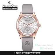 [Official Warranty] Alexandre Christie 2994BFRRGSLLG Women's Silver Dial Silicone Strap Watch