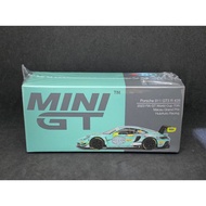 Mini GT 804 Porsche 911 GT3 R #28 HubAuto Racing 2023 FIA GT World Cup 70th Macau Grand Prix 1/64 (B