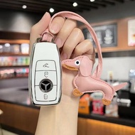Remote Key Fob Cover Key Case Holder Keychain For Mercedes Benz CLA GLA GLK AMG GLC C C200 B200 S C 