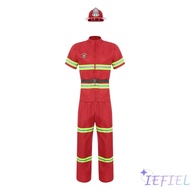Adult Fireman Halloween New Year Masquerade Party Cosplay Carnival Firefighter Uniform Fire Suit Me