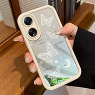 HP Casing OPPO A98 5G OPPO F23 5G OPPO A1 5G Case HP Casing Butterfly Pattern Casing Mirror Casing S