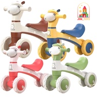 Cute Alpaca Baby Slide Car 4 Wheel Balance Scooter Walker for 1–3 Years Old Toddler Toy Mainan Budak