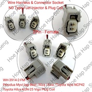 2 Pin TOYOTA VIOS NCP42 NCP93,CAMRY 1AZ 2AZ-FE , Hilux D4D 2.5 /Mitsubishi Triton 2.5 Fuel Injector 