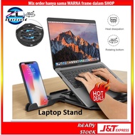 Laptop Stand Portable Handphone Foldable Alas Telefon Belajar Kerja Rak Holder Tablet Meja PC Comput