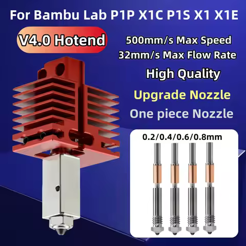 NEW Upgrade Hotend For Bambu Lab P1P X1C P1S X1 X1E V4.0 Upgrade Hot end Print Head 3D Printing Part