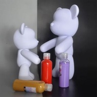 Fluid Violent Bear Bearbricks Graffiti White Body Ornament DIY Handmade Rabbit Unicorn Model Desktop