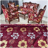 KAIN SOFA CHENIL METERAN // BAHAN SOFA METERAN //KAIN KURSI MOTIF BUNGA GALAXSY