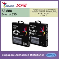 ADATA ELITE SE880 EXTERNAL SSD DATA STORAGE TYPE C ANDROID WIN PLAYSTATION XBOX 500 GB / 1 TB/ 2 TB
