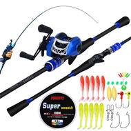 FRRTC Fishing Set Casting Fishing Rod Medium Light Ultra Light Power 7.2:1 Gear Ratio Casting Fishin