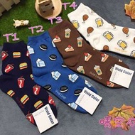 韓國襪點心速食襪漢堡蛋糕餅乾牛奶雞腿襪襪造型 長筒襪 韓國直送 晴空衣著