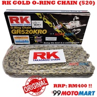 RK 520 TAKASAGO CHAIN GR 520 KRO GOLD 120L ORIGINAL GR520KRO RK JAPAN RIVET