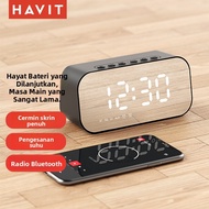 Havit M3 Desktop Alarm Clock Bluetooth Speaker Mirror Surface Speaker Household Radio Clock