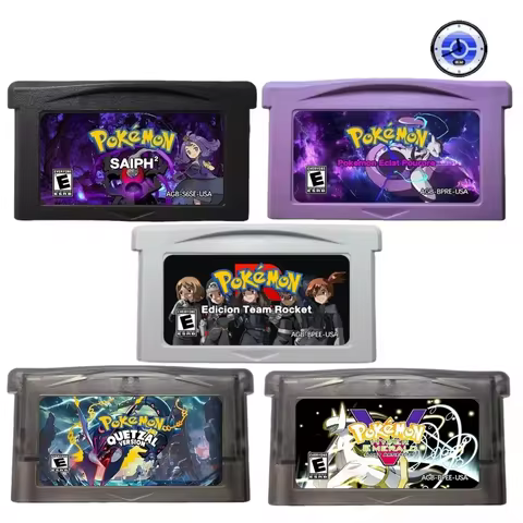 RTC English Game Cartridge Pokémon Edicion Team ， Quetzal， Saiph 2，Big Blue GBA Flash Game Cartridge