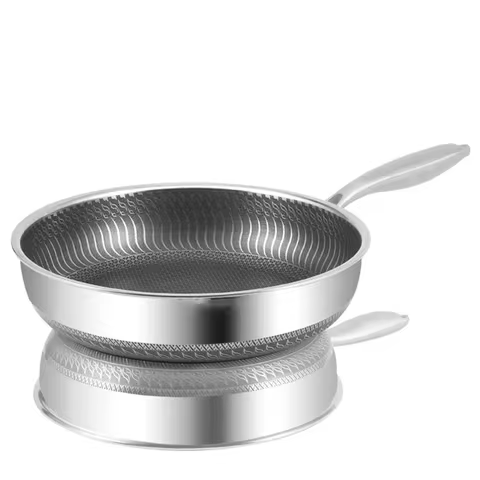 28cm 30cm Frying Pan Stainless Steel Non-stick Pan ,Cookware Use For Induction And Gas,Kitchen 304 S