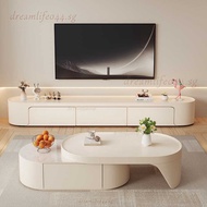 LEERCON MASSAGE STORE.sg TV Cabinet Coffee Table Floor Standing TV Cabinet New Cream TV Cabinet Cons