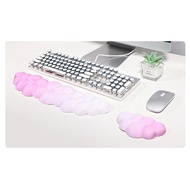【YYU】-Keyboard Wrist Rest Cloud Shape Wristpad Mouse Leather Wrist Stand Ergonomic for Laptop Office