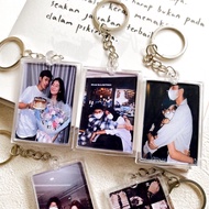 GANTUNGAN CUSTOM KEYCHAIN POLAROID PHOTO AESTHETIC WRITING ACRYLIC KEYCHAIN AESTHETIC KEY CHAIN