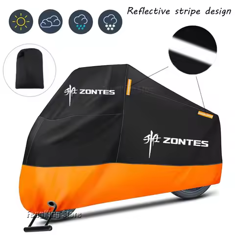 Motorcycle Cover Waterproof Outdoor Motorbike Rain Dustproof Snow Sun UV Protector For ZONTES 368D 7