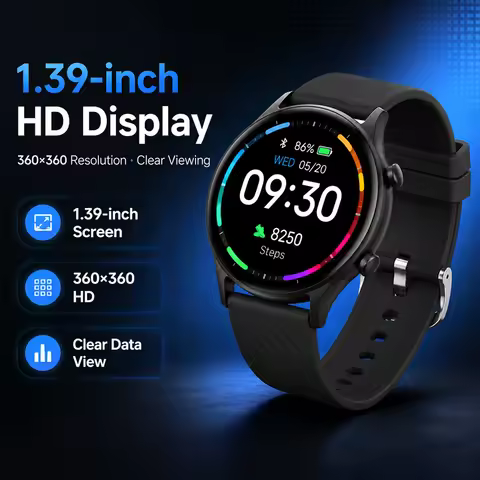 2026 Multi functional Smart Watch 1.39" 360*360 HD Screen with Heart Rate Health Monitoring BT Call 
