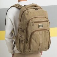 50L Thickened Canvas Backpack Men's Outdoor heavy duty Bagpack travel Strong Wear-Resistant Middle S