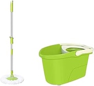 Mop, Dry and Wet Dual Use, Dust Removal 360 Spin Mop with Stainless Steel Bucket Spinning and Bucket Cleaning Set Anniversary