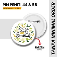 Custom BISMILLAH AESTHETIC PIN / BROS PIN 44 SOUVENIR CUSTOM PIN -